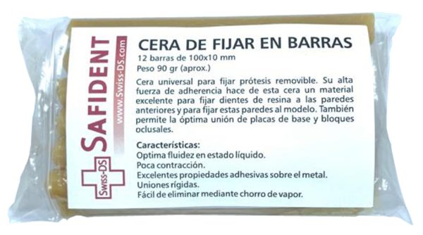 Cera de fijar en barras SAFIDENT. Contiene 12 barras de 100 x 10 mm (90 gramos aprox.) - Imagen 2